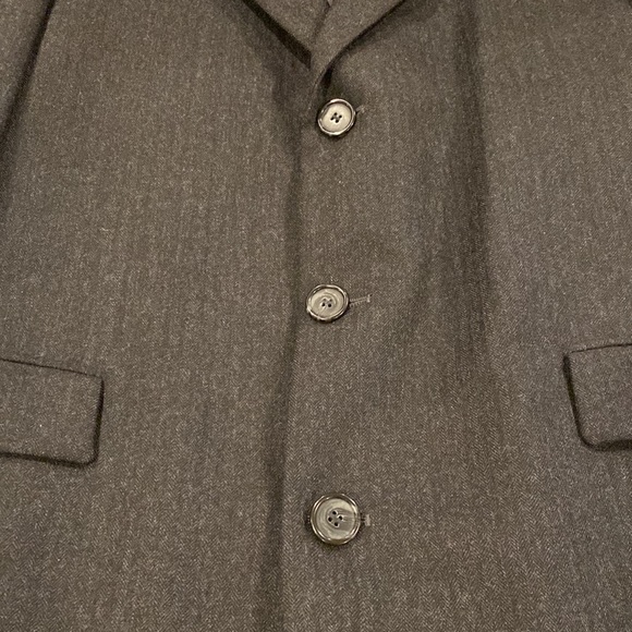 Vintage 90s B.W. Harris Mens 42 Long Black Wool Long Overcoat Topcoat Cosplay - Picture 3 of 10